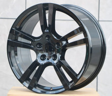 20 Wheels For Porsche Cayenne Touareg 20x9.5 Gloss Black Turbo Style 5x130 Set 20 Wheels For Porsche Cayenne Touareg 20x9.5 Gloss Black Turbo Style 5x130 Set