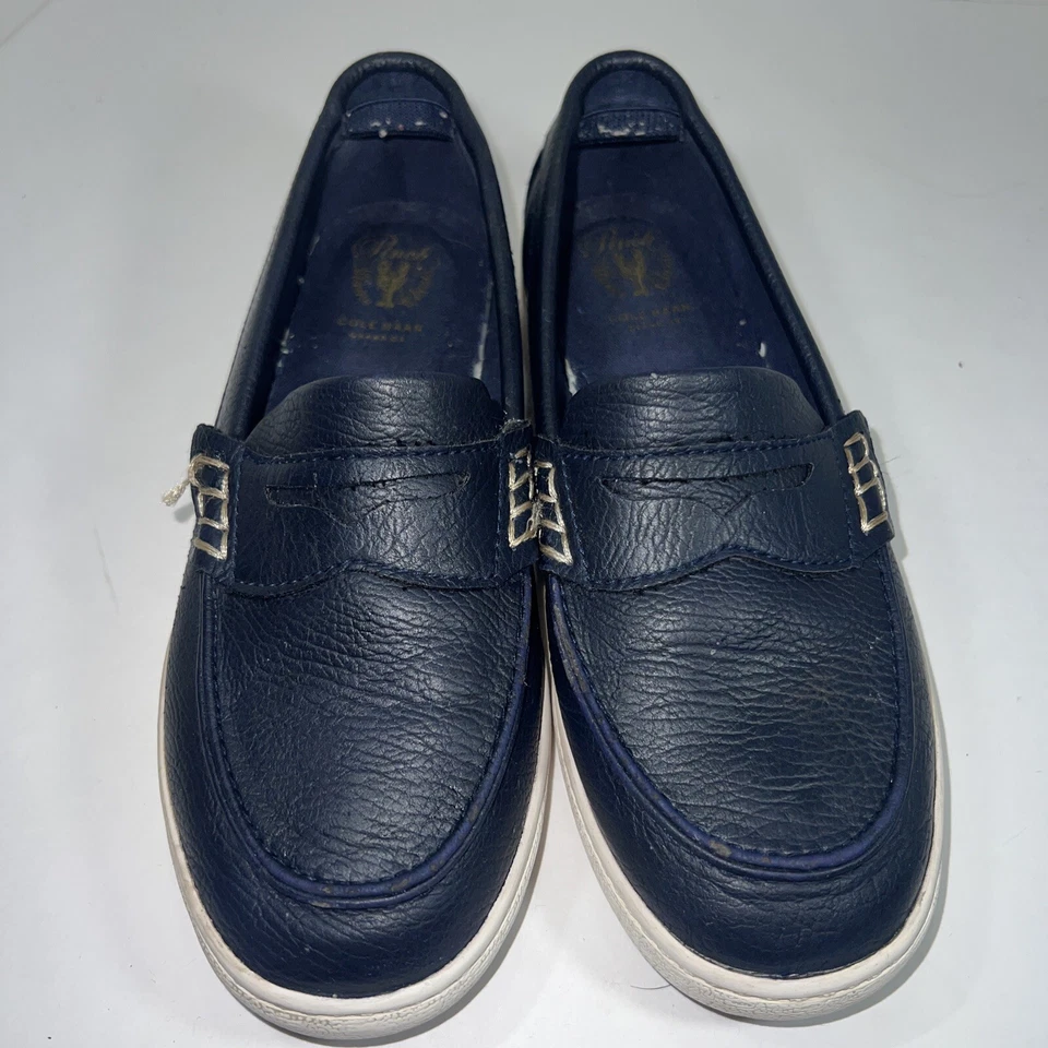 Cole Haan Talla 2Y Azul Mocasín Vestido Informal Sin Cordones Cuero Al igual que Papá Zapatos Foto 2 de 4