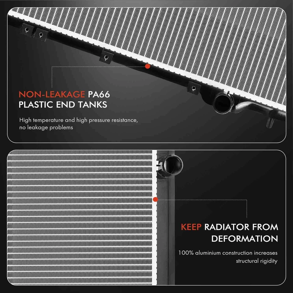Kit de montaje de radiador y ventilador de refrigeración para Dodge Neon 2005 L4 2,0 L transmisión automática Foto 4 de 4