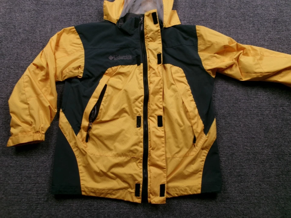 Columbia 钛夹克女式 XXL 黄色黑色双拉链连帽滑雪雪雨 — 第 4/4 张图片