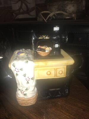 Vintage Decorative Worlds Bazaars Ceramic 1960s Treadle Sewing Machine Teapot