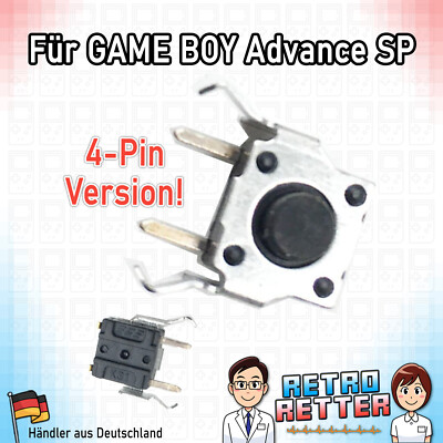 2x GameBoy Advance & SP 4-Pin Schultertasten Trigger - Links|Rechts - GBA | SP