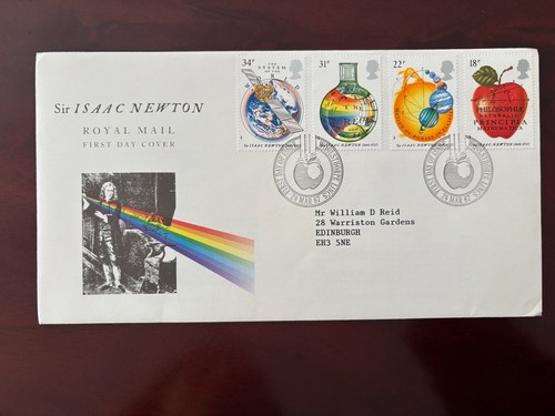 Regno Unito 1987 - Francobolli Isaac Newton FDC Woolsthorpe Lincs