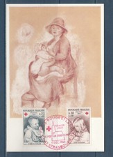 carte   1er jour  la paire croix rouge 67  Strasbourg  1965