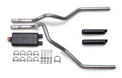 99-06 Chevy Silverado Truck Dual Exhaust Flowmaster 50 Delta Flow Black Tips