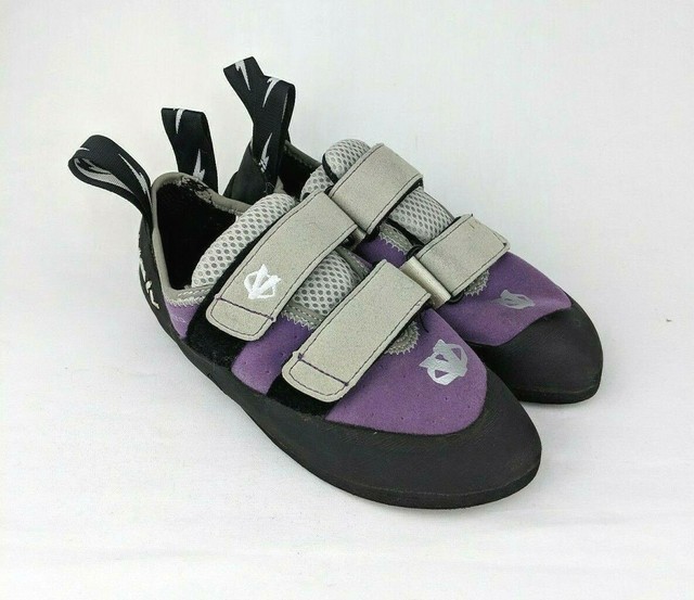 Evolv Elektra rock climbing shoes Trax rubber purple gray black women's