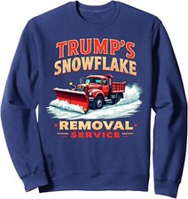 Trump's Snowflake Removal Service Funny President Unisex Crewneck Sweatshirt