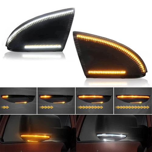 2x Sequential LED Mirror Turn Signal Puddle Lights For 09-18 Dodge Ram 1500 2500