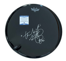 CHARLIE WATTS SIGNED AUTOGRAPH DRUMHEAD - 