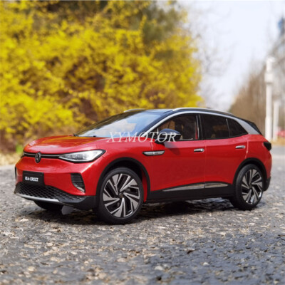 1:18 VOLKSWAGEN ID.4 CROZZ SUV Diecast Metal Model Car Gifts Red/Gray with Light