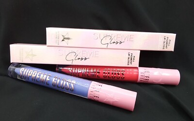 2 JEFFREE STAR LIPSTICKS FULL PIGMENT GLOSS NO APOLOGIES PURPLE WATERMELON SODA