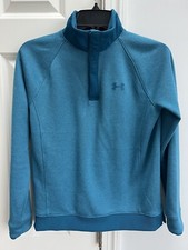 EUC Under Armour Sz Youth LG Storm Blue Pullover Sweater Very Sharp Looking 