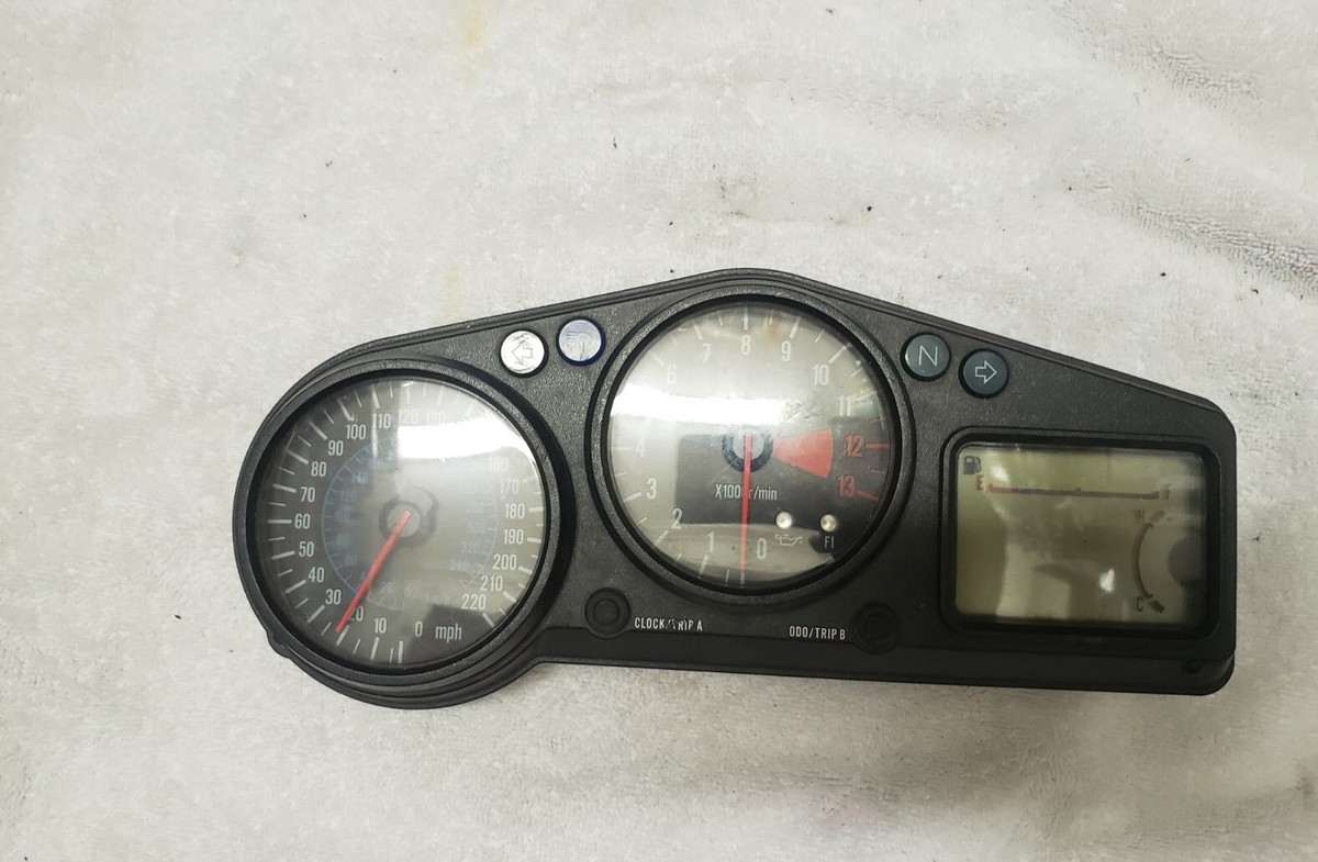 00-01 KAWASAKI NINJA ZX12R ZX1200 SPEEDO TACH GAUGE DISPLAY