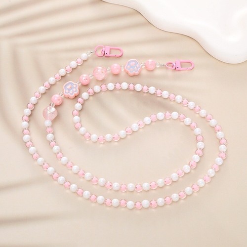 Flower Beads Crossbody Mobile Phone Strap Phone Neck Straps Lanyard Patch - 第 8/23 張圖片
