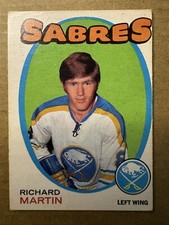1971-72 O-Pee-Chee RICHARD MARTIN Buffalo Sabres Rookie OPC Hockey Card #161 EX. rookie card picture