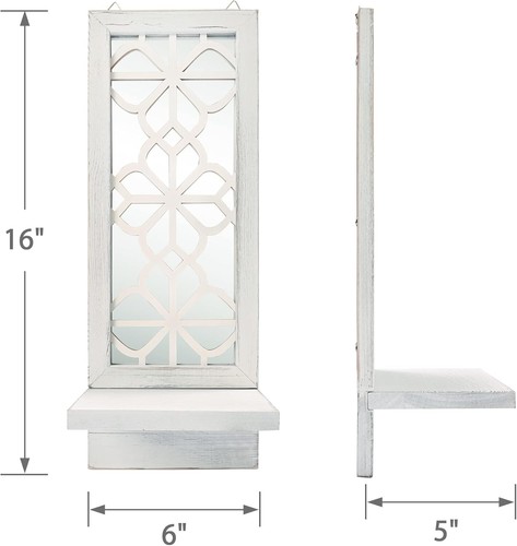 Candle Sconces Wall Decor Set of 2, Wall Candle Holder Rustic Home Decor, Farmho - Picture 7 of 12