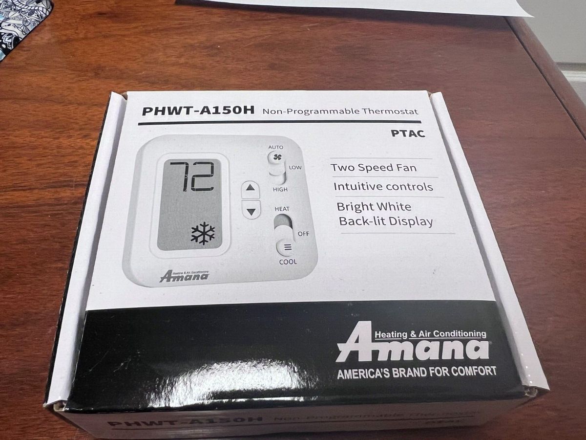 Amana PTAC Thermostat, PHWT-A150H, White New Open Box Non - Main Image