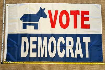 Democrat Flag FREE SHIPPING Vote Democrat W Don Biden Save America USA Sign 3x5'