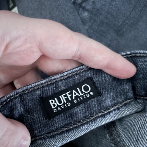 Buffalo David Bitton Women 27 Grey Distressed Jayden High Rise Straight Jean NWT - Picture 10 of 12