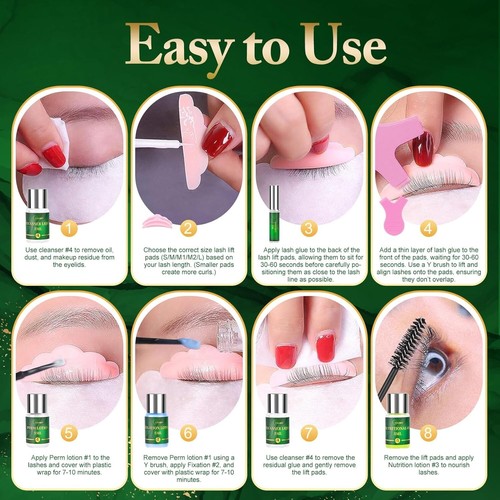 Eyelash Lift Kit for Beginners and Professional Lash Perm Kit, for At-Home Use - Picture 6 of 7