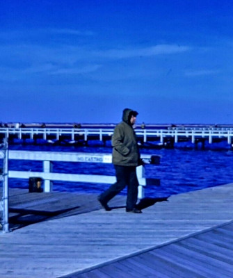 1960 Jones Beach Fishing Pier Winter Long Island NY Photo Kodak 3D Slide