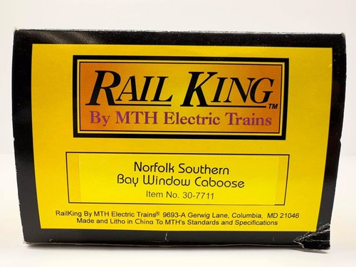 MTH Rail King O #63297 Norfolk Southern #30-7711 Bay Window Caboose Car - Picture 17 of 18