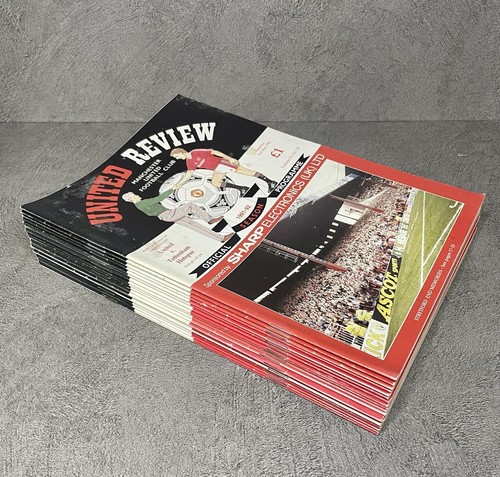 Manchester United Programme Bundle 1991-92 Season 19 Issues United Review