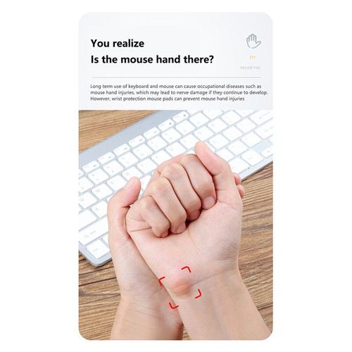 Wrist Rest Pad Keyboard Pad Ergonomic Support Pad Foldable Keyboard Wrist Rest - Photo 11/19