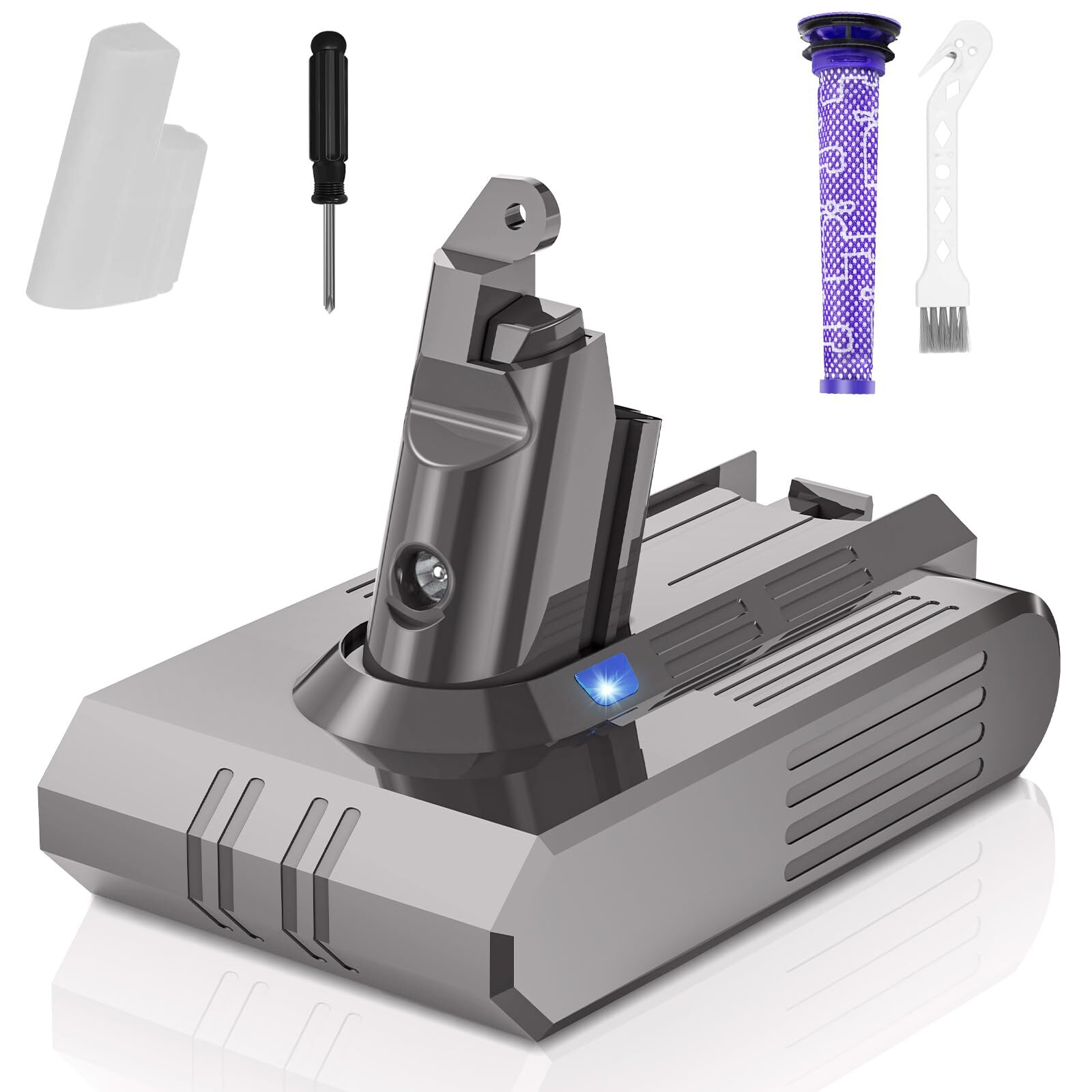 V6 Battery Replacement 6.0Ah 21.6V Lithium ion Battery Compatible with V6 Ani...