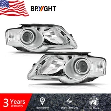 For 2006-2010 Volkswagen VW Passat B6 Chrome Headlights Headlamps LH+RH 06-10