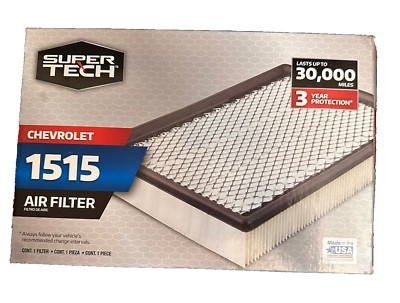 Super Tech Air Filter Chevrolet 1515 Lasts 30,000 Miles 3 Year Protection