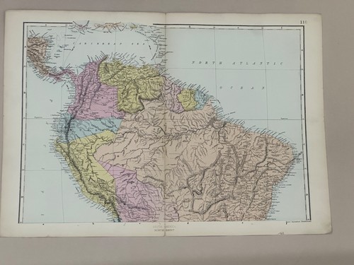 c 1880's approx, George Washington, Bacon, 2 x Paper Maps of South America