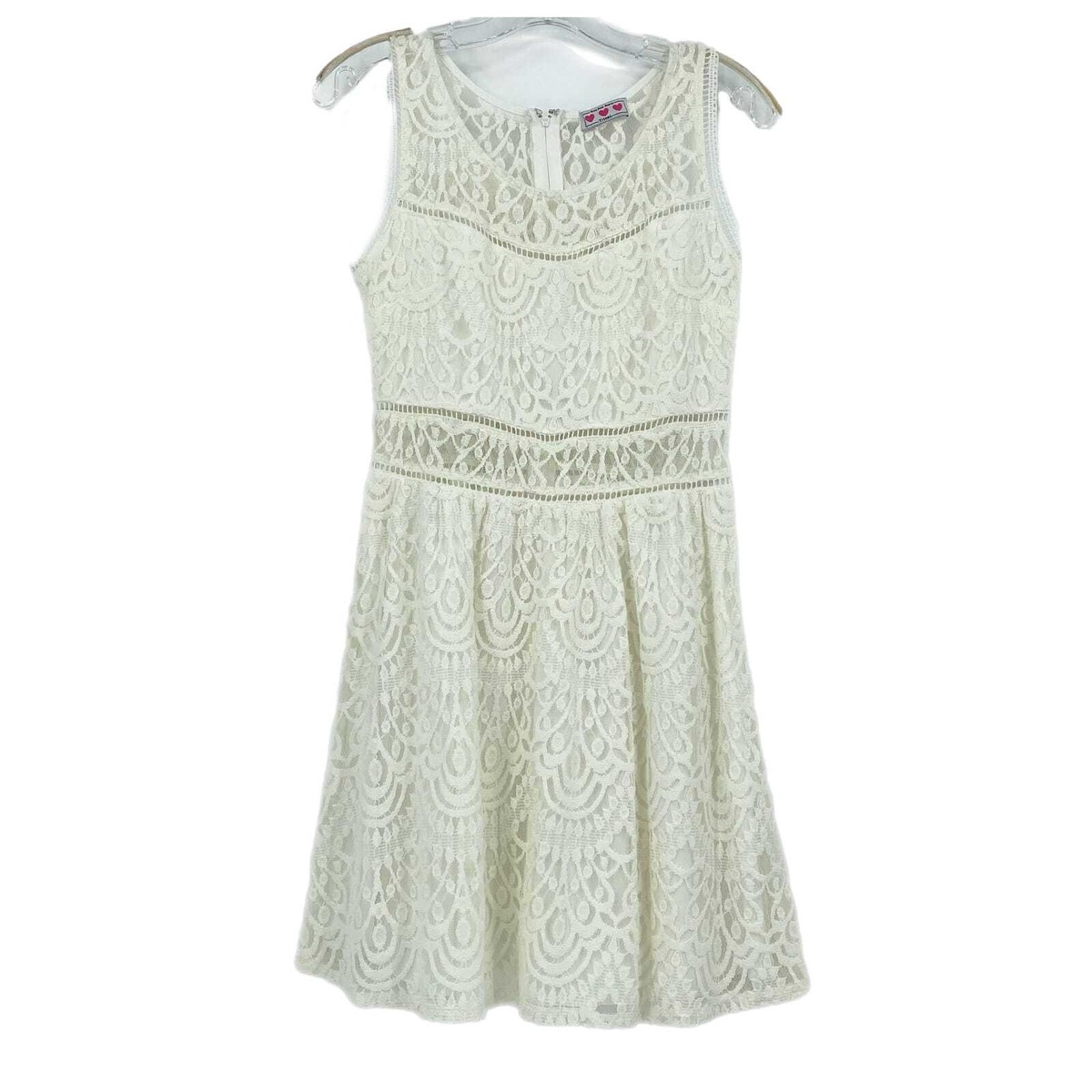 Trixxi White Flare Mini Dress | Sleeveless & Zip Closure