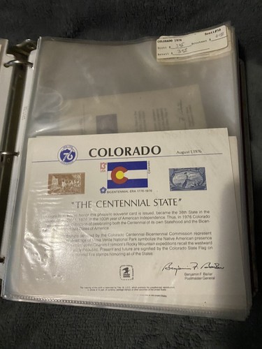 USPS Souvenir Card - COLORADO The Centennial State August 1,1976 - Picture 3 of 3