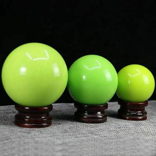 50-200mm Glow In The Dark Stone Green Luminous Quartz Crystal Sphere Ball +Stand - Picture 3 of 5
