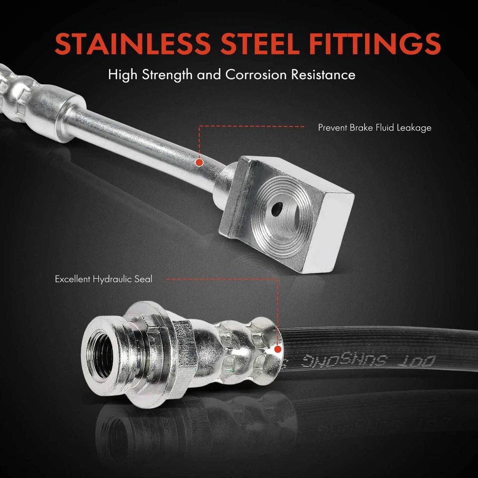 Manguera hidráulica de freno lateral del pasajero delantero para Chevrolet P30 GMC P3500 1981-1989 Foto 4 de 4