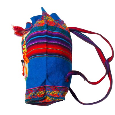 Colorful Embroidered Striped Woven Tapestry Alpaca Purse  display picture 3