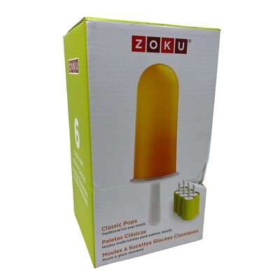 Zoku Classic Popsicle, 6 Easy-release Popsicle Molds With Sticks New Open Box
