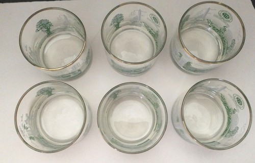 SOUTHERN RAILWAY drinking glasses high ball GORGEOUS - Set of 6 - old fashion - Picture 5 of 6