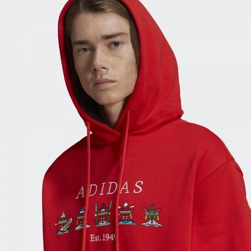 Sudadera con Capucha Adidas Originales Navidad Género Neutro Talla M Roja PVP £70 HK7446 - Imagen 5 de 8