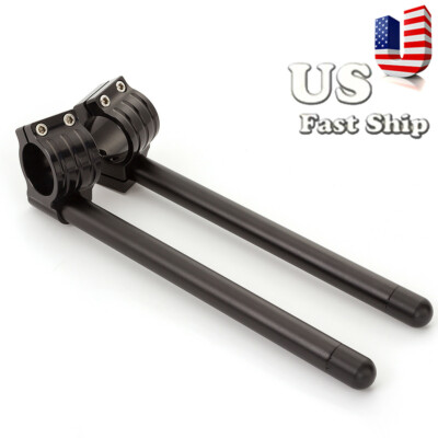 CNC Black Universal Clip Ons Fork 22mm Handle Bars Clipons Handlebar 35mm Normal