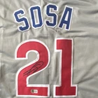 Sammy Sosa Chicago Cubs #21 Signed Baseball Jersey BAS Authenticated