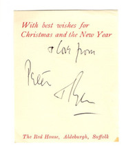 Benjamin Britten & Peter Pears Signed The Red House Page / Autographed Composers