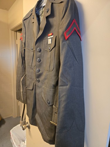 USED WWII U.S. Marine Corps USMC Service Uniform Coat Size 38 Long DP-10041 - Picture 4 of 9