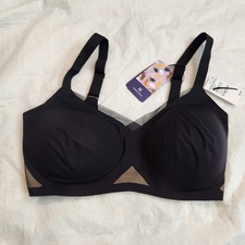 Honeylove Runway Bra 38DDD F / G Black Wireless Support Lift Comfort NEW