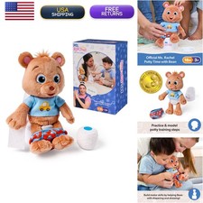 Ms. Rachel Potty Time with Bean 11" Plush Teddy Bear Play Toilet 18M-3