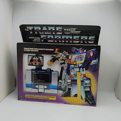 1984 Transformers G1 Soundwave Buzzsaw Decepticon w/ Box Insert Vintage Hasbro