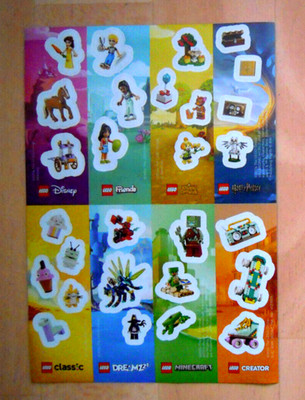 Lego Disney Friends Harry Potter Aufkleber Sticker Bogen Stickerbogen