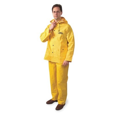 CONDOR 6AL66 Rain Suit,Jacket/Bib,Unrated,Yellow,3XL 6AL66