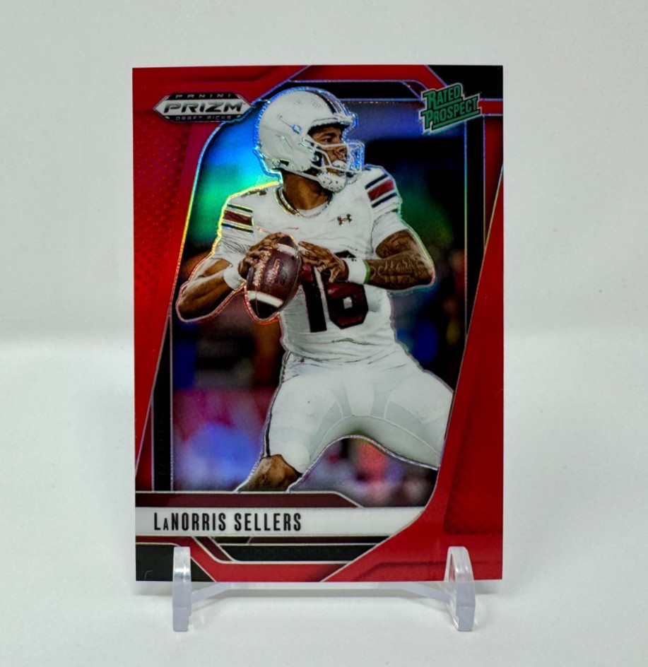 2025 Prizm Draft - LaNorris Sellers - Rated Prospect Red Prizm #'d 356/399